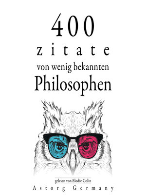 cover image of 400 Zitate von wenig bekannten Philosophen
